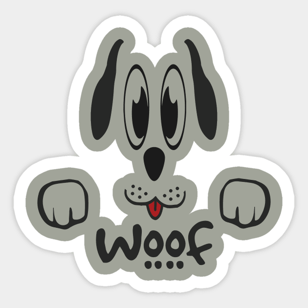 Woof Woof! Sticker by AJ Designz